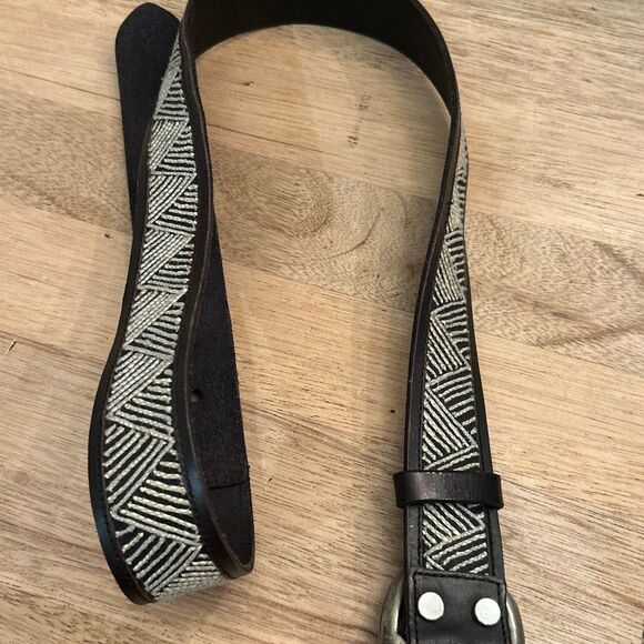 Lucky Brand rustic leather bohemian style black belt size M main image 6